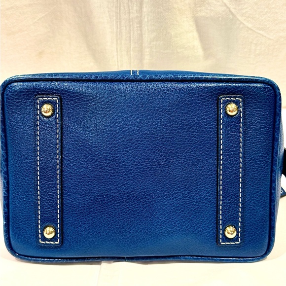 EUC Dooney & Bourke Royal Blue Pebbled Leather Zip Zip Satchel - Picture 6 of 10